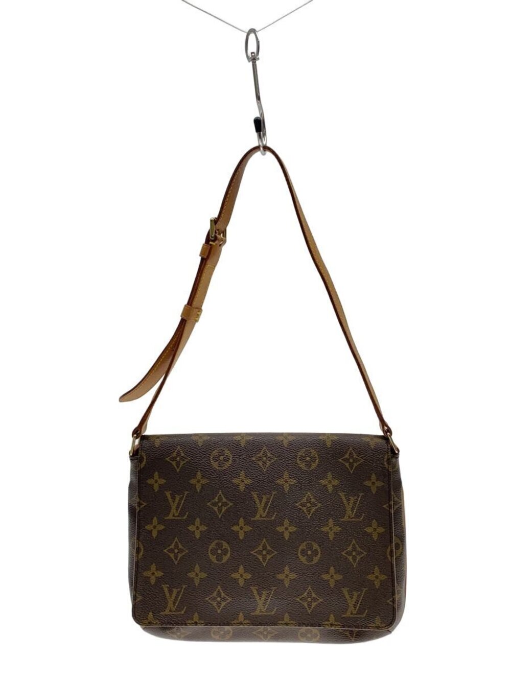 LOUIS VUITTON Musette Tango Monogram Canvas Short Shoulder Bag Brown